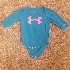 Teal and Pink Under Armour onesie